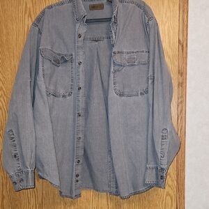 Faded Glory Men's Casual Button Down Shirt - Gray